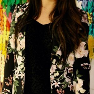 Floral Blazer | Black Blazer